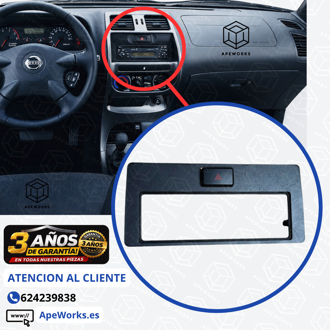 Marco Radio Nissan Terrano 2 (Con botón de emergencia)