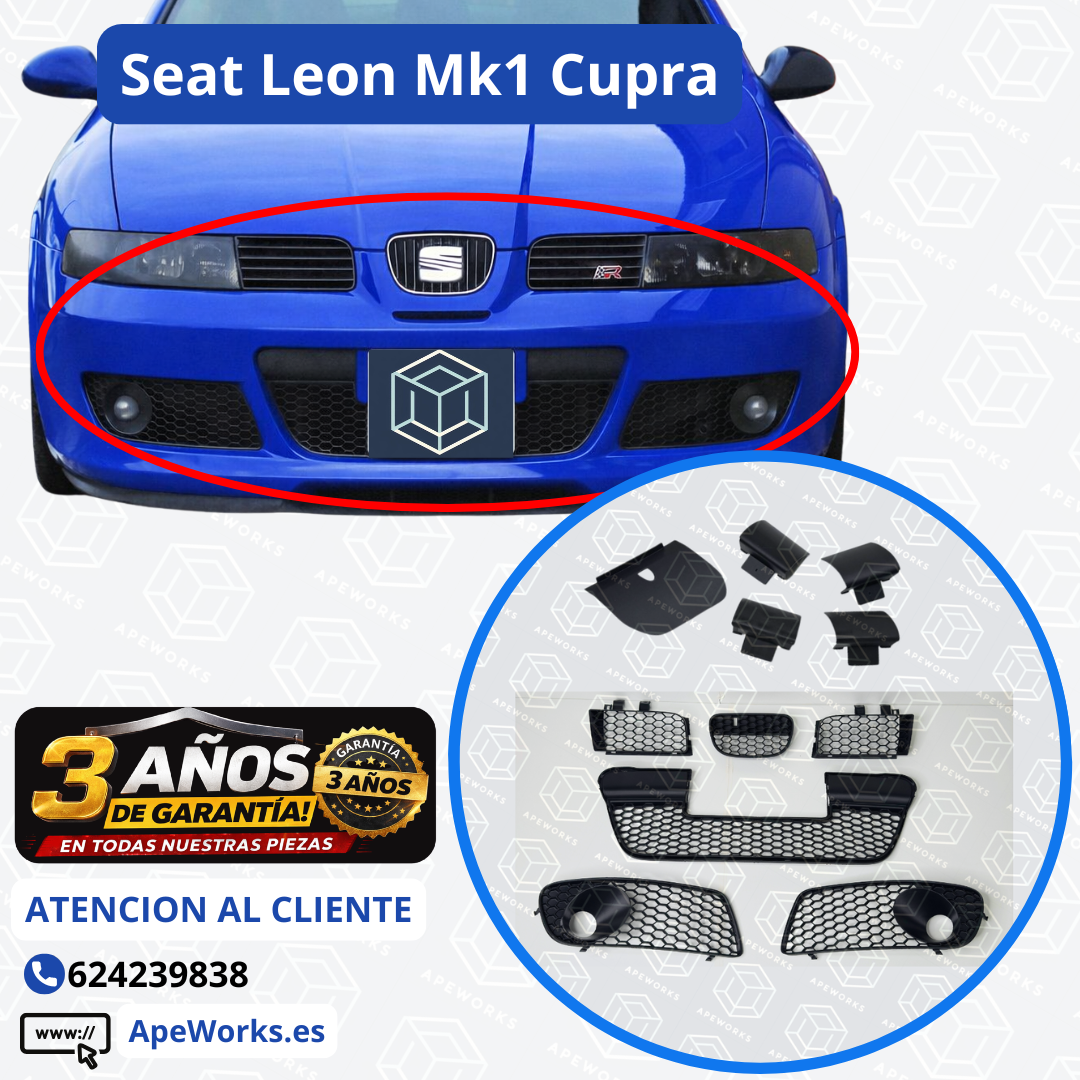 Pack Rejillas Cupra + Tapa Trasera + Taloneras